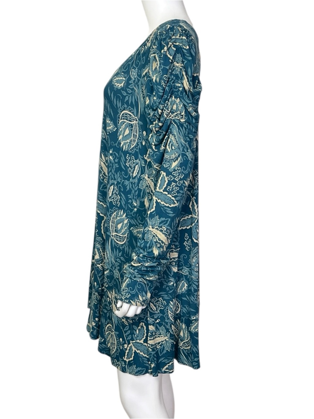 Free People Hello Lover Tunic in Dusty Indigo Combo - sz L - Picture 7 of 12